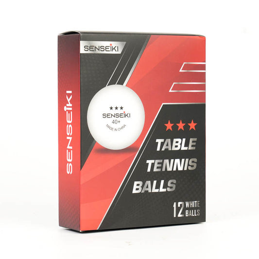 White High-Performance Table Tennis Balls - 12 Balls